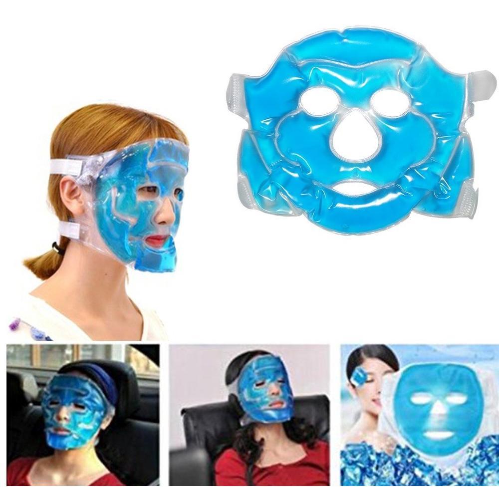 Reusable Cooling Gel Face Mask with Strap-on Velcro, Medium